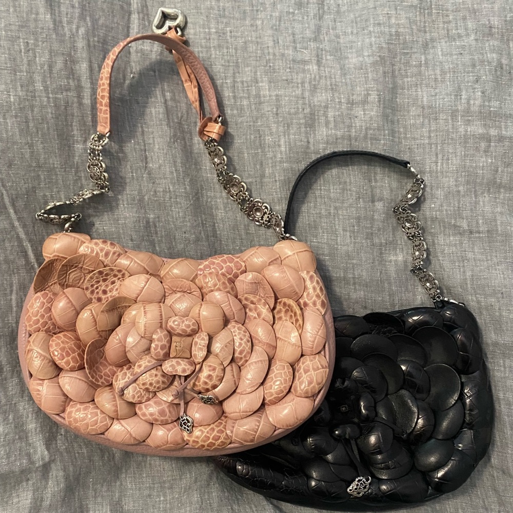 BRIGHTON handbags mauve/black textured.   MAUVE ONLY!